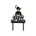 TOPPER HAPPY HALLOWEEN NEGRO DEKORA