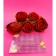 SET 5 FLORES ROSA ROJA CAPULLOS 5 CM DECORACION