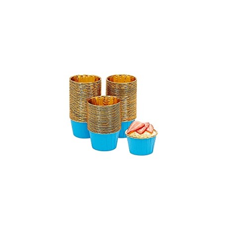BAKING CUP COLOR AZUL/ORO