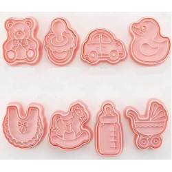 SET 8 CORTADORES CON TEXTURIZADOR BEBE