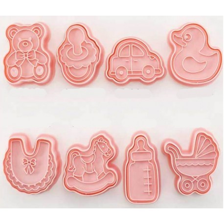 SET 8 CORTADORES CON TEXTURIZADOR BEBE