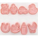 SET 8 CORTADORES CON TEXTURIZADOR BEBE