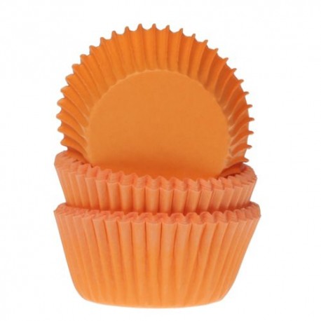 60 MINI CAPSULAS MINI CUPCAKE NARANJA HOUSE OF MARIE