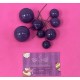 PACK 8 BOLAS O BURBUJAS TOPPER DECORACION MORADAS
