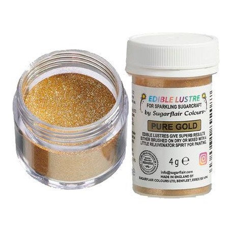 COLORANTE POLVO PURE GOLD DORADO BRILLANTE 4 GR SUGARFLAIR