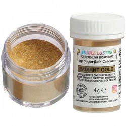 COLORANTE POLVO RADIANT GOLD DORADO BRILLANTE 4 GR SUGARFLAIR