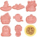 SET 8 CORTADORES GALLETAS CON MARCADOR HALLOWEEN SCARED