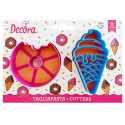SET 2 CORTADORES CON MARCADOR DONUT Y HELADO DECORA