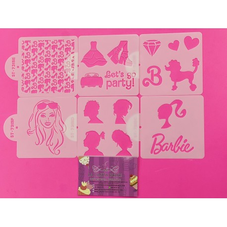SET 6 STENCILS BARBIE 1