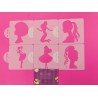 SET 6 STENCILS BARBIE 2