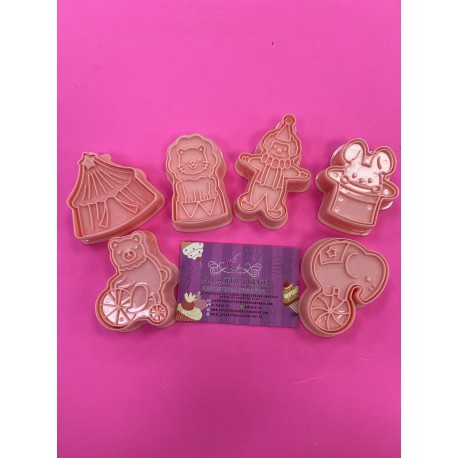 SET 6 CORTADORES CON MARCADOR CIRCO