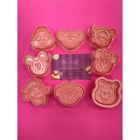SET 8 CORTADORES CON MARCADOR PERSONAJES DISNEY