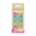 SET 32 FLORECITAS PASTEL MIX AZUCAR FUNCAKES