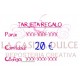 TARJETA REGALO 20 €