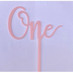 TOPPER ONE ROSA METALIZADO