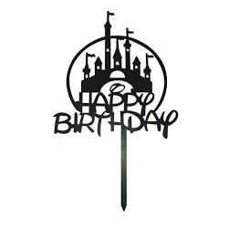 TOPPER HAPPY BIRTHDAY CASTILLO DISNEY NEGRO