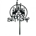 TOPPER HAPPY BIRTHDAY CASTILLO DISNEY NEGRO