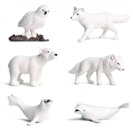 SET 6 FIGURAS PVC ANIMALES ARTICOS