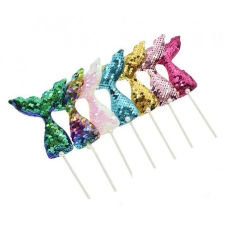 TOPPER COLA SIRENA LENTEJUELAS COLOR RANDOM