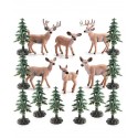 SET FIGURAS PVC CIERVOS Y ARBOLES