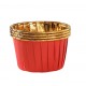 12 CAPSULAS BAKING CUP COLOR ROJO Y ORO