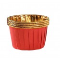 12 CAPSULAS BAKING CUP COLOR ROJO Y ORO