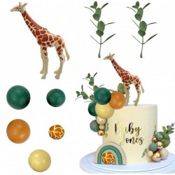 PACK TOPPER DECORACION BURBUJAS Y ANIMALES JIRAFA