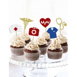 SET 12 TOPPERS ENFERMERIA Y MEDICOS CARTON