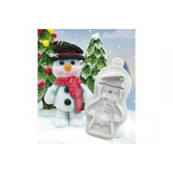 MOLDE SILICONA MUÑECO DE NIEVE 2D