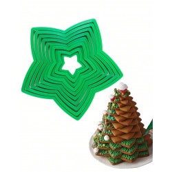 SET 10 CORTADORES ESTRELLAS PARA ARBOL NAVIDAD 3D