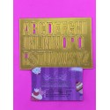 SET TOPPER LETRAS ABECEDARIO RECTO PEQUEÑO ORO ESPEJO FRENTE
