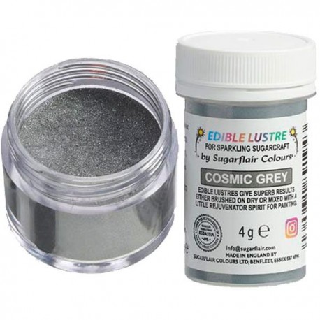 COLORANTE POLVO COSMIC GREY PLATEADO BRILLANTE 4 GR SUGARFLAIR