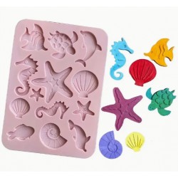 MOLDE PLACA 13 ANIMALES MARINOS