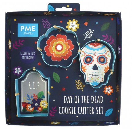 SET 3 CORTADORES DIA DE MUERTOS PME