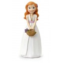 FIGURA NIÑA COMUNION CON CESTA DE FLORES