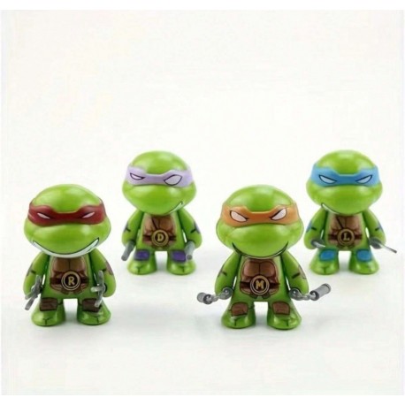 SET 4 FIGURAS TORTUGAS NINJA CUTE