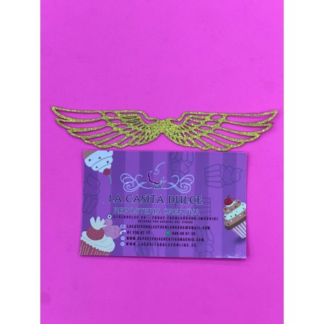 PACK 12 TOPPER CARTON DORADO BRILLANTE HARRY POTTER ALAS SNITCH