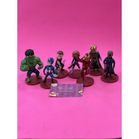 SET 7 FIGURAS SUPER HEROES MEDIANOS PEANA MARVEL