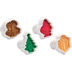 SET 4 CORTADORES EXPULSOR NAVIDAD TESCOMA