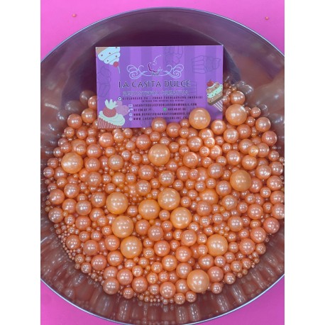 SPRINKLES PERLAS NARANJA ULTRA BRILLANTES MIX BOTE