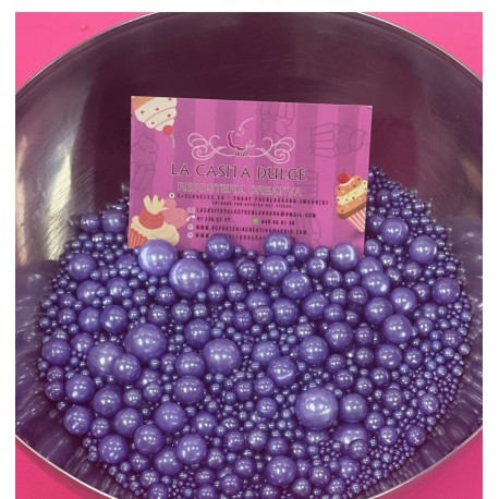 SPRINKLES PERLAS MORADO ULTRA BRILLANTES MIX BOTE