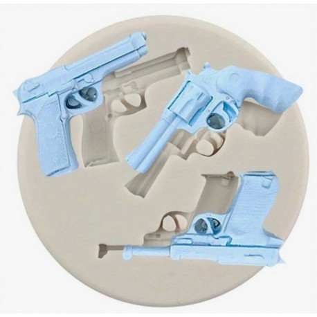 MOLDE SILICONA 3 PISTOLAS