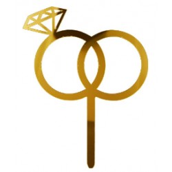 TOPPER BODA ANILLOS ORO