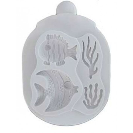 MOLDE SILICONA PECES Y ALGAS
