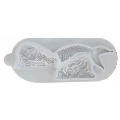 MOLDE SILICONA SIRENA GRANDE 3D