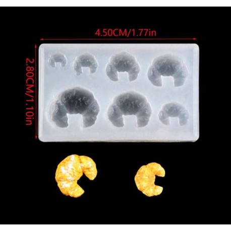 MOLDE SILICONA CROISSANT MINIATURA