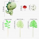 SET TOPPER 3D DINOSAURIO VERDE