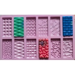 MOLDE SILICONA TABLETAS DE CHOCOLATE MEDIANAS DISEÑO