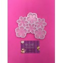 MOLDE SILICONA 6 PIRULETAS FLORES JOYAS