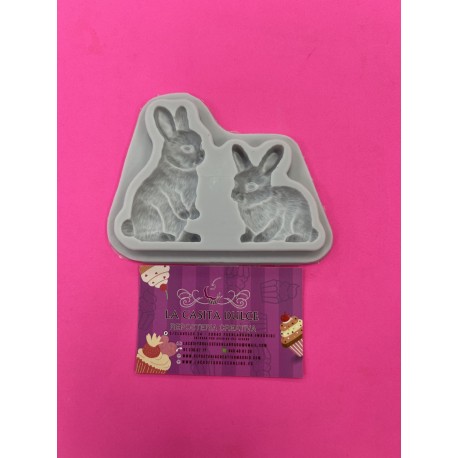 MOLDE SILICONA CONEJOS REALISTAS KSD